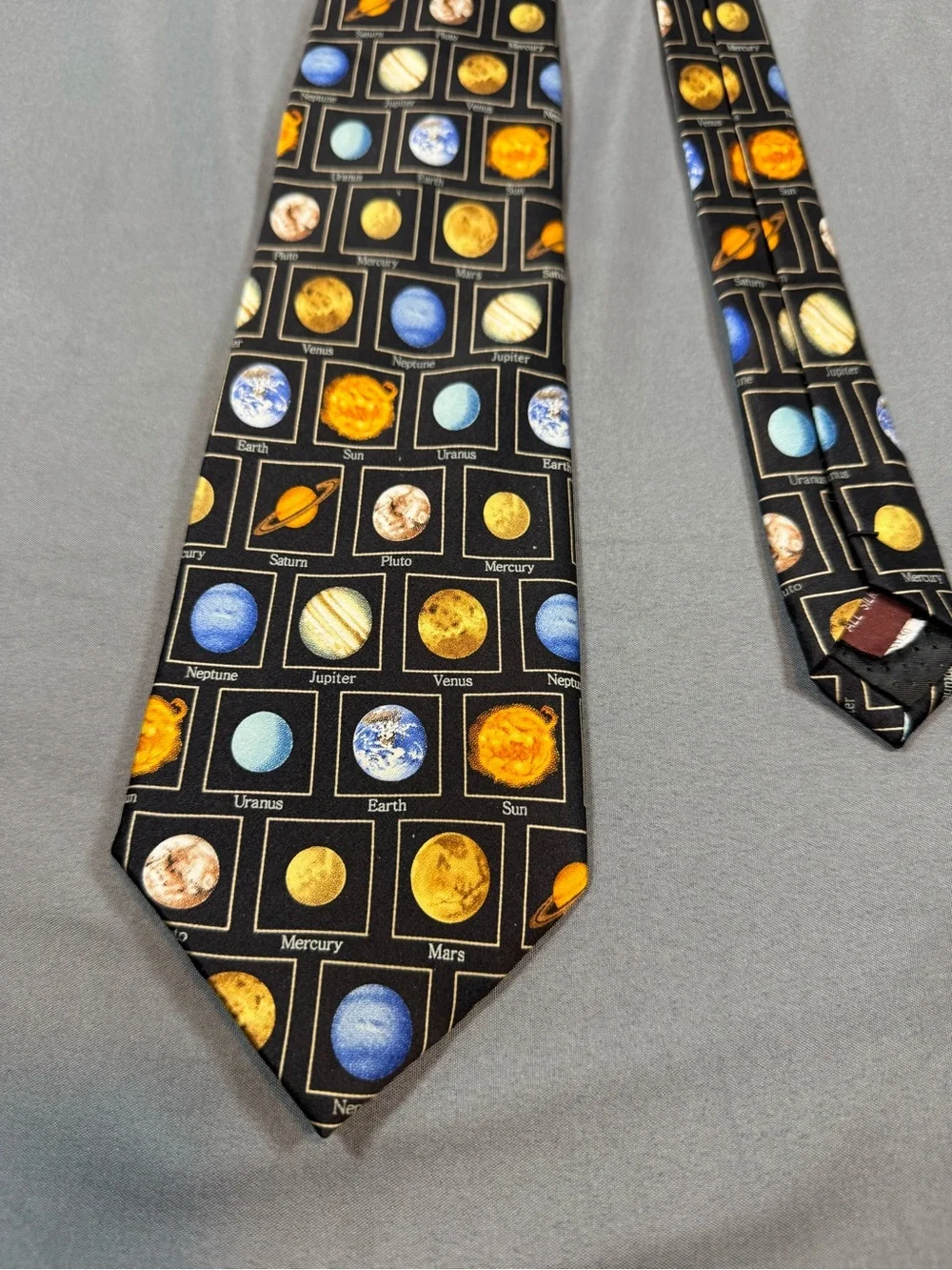 Museum Artifacts Silk Solar System Space Astronomy Tie